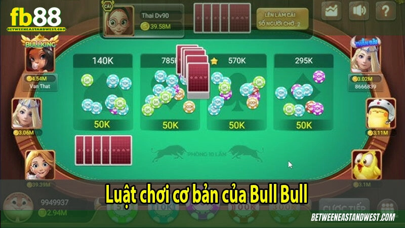 Luật chơi cơ bản của Bull Bull